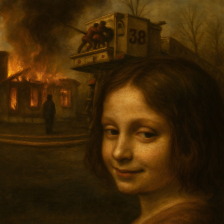 Disaster Girl Framed Canvas